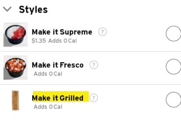 TIL: You can get ANY burrito grilled