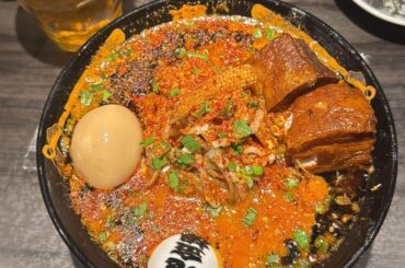 Oni level spicy miso ramen at Kikanbo in Tokyo