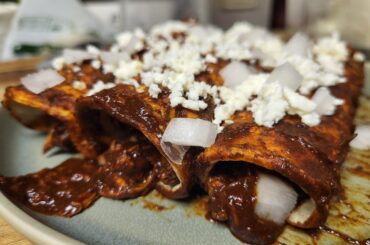 For Valentines Day my lady was hoping I could make mole from scratch and serve her enmoladas.