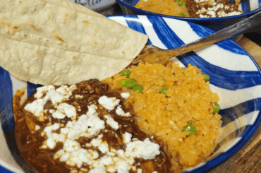 We ran out of tortillas for enmoladas. So, I improvised. Mole Bowl anyone?