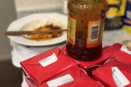 My wife one month in with chili crisp. I created a monster.