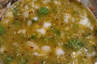 Wife made salsa verde and guacamole I made the rest