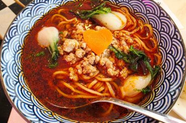 Taiwan ramen from my favourite spot. Not crazy hot, but satisfyingly spicy