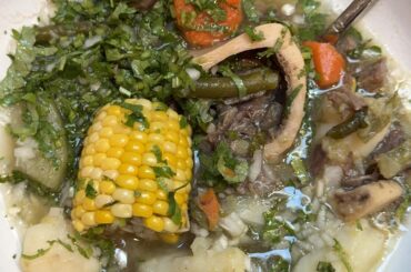 The work Tia dropped off some caldo de res