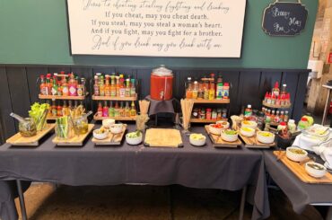 Usually I’m not impressed with a Bloody mary bar.. but this one exceeded my expectations