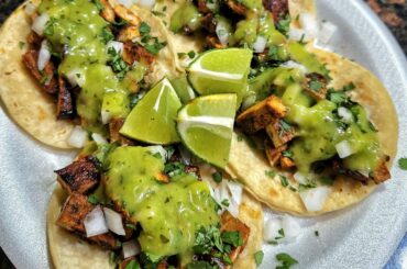 Homemade tacos al pastor