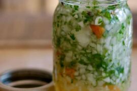 Belize hot pepper onion sauce