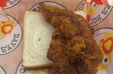 First time ever trying Dave’s Hot Chicken. Got a reaper tender. Definitely got one of the less-spicy ones, it wasn’t world-ending hot.