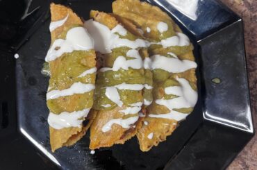 Tacos Dorados de Papa con Chorizo