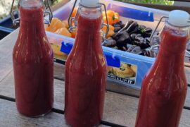 Chocolate habanero plum sauce