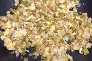 Tacos de papa, nopal y huevo