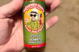 Actual small business hot sauce I picked up from a local ren faire. Habanero Harry. Nice fruity hot sauce with decent heat