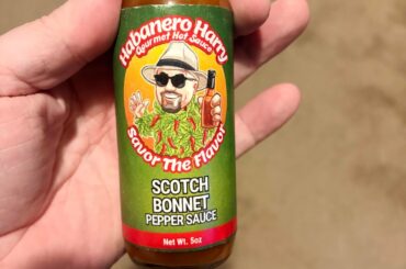 Actual small business hot sauce I picked up from a local ren faire. Habanero Harry. Nice fruity hot sauce with decent heat