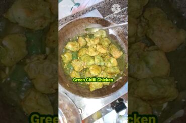 Green Chilli Chicken recipe #shorts #greenchillichicken #greenchicken #chillichicken #chickencurry