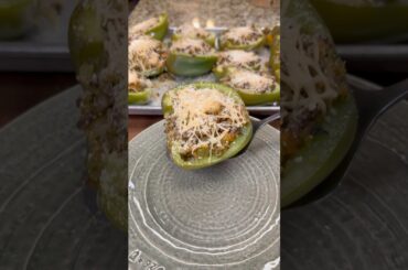 New Orleans Style Stuffed Peppers #hymelskajunkitchen #cajun #shrimp #stuffedpeppers #neworleans