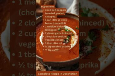 Roasted Pepper & White Bean Soup Recipe by What Shall I Cook