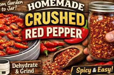 Making Homemade Crushed Red Pepper 🌶️ | Easy Dehydrator Recipe from Garden to Jar