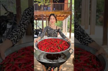 Cooking yummy deep fried chili recipe