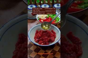 EASY STIR-FRIED BEEF WITH GREEN CHILI PEPPER RECIPE #recipe #cooking #chinesefood #beef #chili #meat