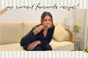 my current fav recipes🧑🏽‍🍳 - peanut chilli ramen, bhindi & creamy garlic pasta!