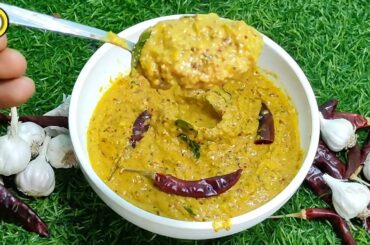 Garlic Chilli Chutney Recipe|Indian Garlic Chilli Chutney|Easy homemade Chili garli chutney