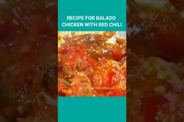 RED CHILI BALADO CHICKEN RECIPE