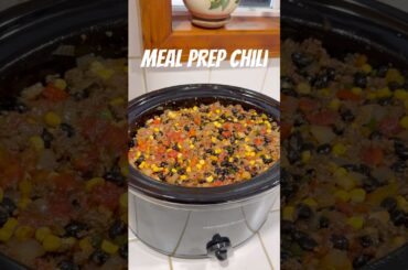 Meal prep chili with me #cookwithme #mealprep #crockpotmeal #chili #deliciousfood #chiliseason #food