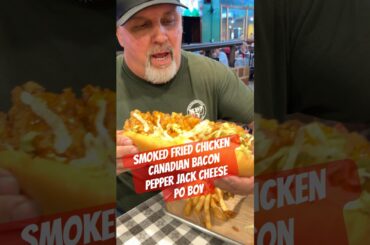 SmokeFried Chicken, Canadian bacon, pepper jack cheese with Southern Boyz Slobber Knocker Sauce