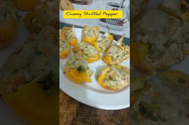 Cheesy Stuffed Bell Pepper 🧀🌶️ | भरवां शिमला मिर्च रेसिपी|Silent_Spoon#shimlamirchpaneer #vegrecipe