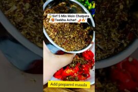 5 minute me banaiye Instant red chilli pickle - Lal Mirch Ka Achar 🌶️ ASMR #shorts