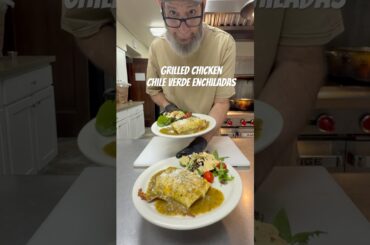 Grilled Chicken Chile Verde Enchiladas