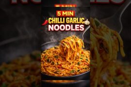 5 Minute Chilli Garlic Noodles 🔥 | Better Than Street Food #shorts #youtubeshorts #chowmein