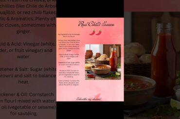 Red chilli sauces... recipes👩‍🍳 👇