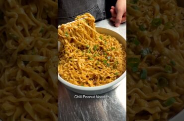 Chili Peanut Noodles 🔥🌶️ Full recipe linked in bio! #quickrecipe #onepotmeal #asianrecipes