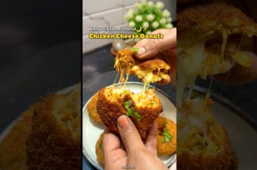 This Chicken Cheese Donut Recipe Will Blow Your Mind 🤯🍩 | Super Crispy Snack #viral #ramadan