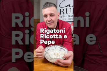 RIGATONI RICOTTA E PEPE #chefrufini #ricette #rigatoni