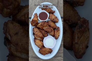 Smokey Grilled Chicken Wings Recipe #shorts #cooking #chickenwings #grilled #basanteezkitchen