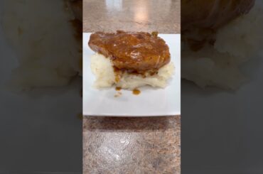 The Best Smothered Pork Chops! #cooking #comfortfood #slowcooker #porkchops #recipe