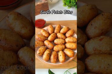 Chilli Garlic Potato Bites 😍 #shorts #recipe #viralvideo #snacks #potato
