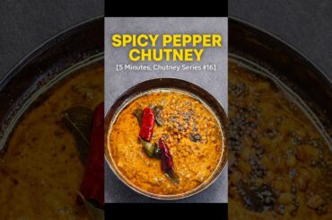 5 Minute Spicy Pepper Chutney 🔥 | Milagu Chutney #ytshorts #shorts #shorts #reels