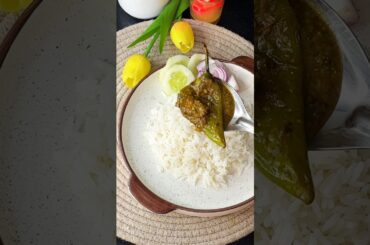 Bihari style Sarso masala mirchi ki sabji Chapati Tikki mirchi ki sabji😋#trending #viral #recipe🥰