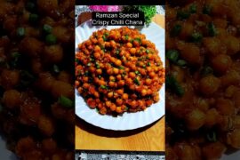 Crispy Chickpeas Chilli Chana 😍  Ramzan Special Iftar Recipe #viral  #trending #shortsfeed#ytshorts