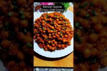 Crispy Chickpeas Chilli Chana 😍  Ramzan Special Iftar Recipe #viral  #trending #shortsfeed#ytshorts