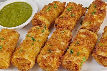 Tandoori Chicken Roll | Crispy Cheesy Chicken Rolls | Chicken Snack Recipe