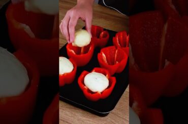 🇮🇹 Italian Friend Taught Me This Bell Pepper Trick! 😱 #shorts #bellpepper #italian