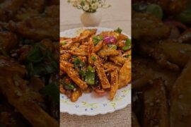 Honey Chilli Potato #snacksrecipes #potatosnacks