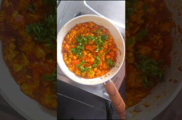 Trending recipe of paneer bhurji 🍳✨ #shorts