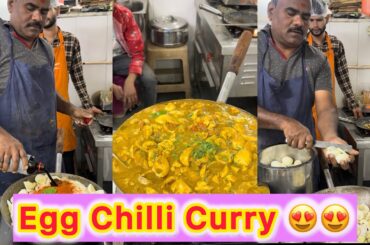 Boiled Egg Chilli Curry in Bengaluru 😍🔥 Most Unique and Famous Egg Dish with Rice 🍚🤩