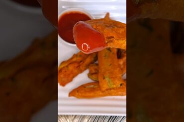 Mirchi Pakoda 🌶️ | ASMR Crispy Street Style Chilli Pakoda Recipe