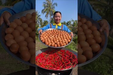 how to make egg with chili peppers recipes #cooking #food